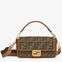 Riproduzione Fedele Borsa Replica 1:1 media Fendi Baguette verde denim imitazioni