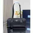 fedele Imitazioni borse griffate media Prada Re-Nylon con manico superiore e lucchetto 1BB127 Nero