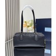 fedele Imitazioni borse griffate media Prada Re-Nylon con manico superiore e lucchetto 1BB127 Nero