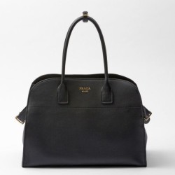 fedele Prada Large Tote Bag con Fibbie Nero