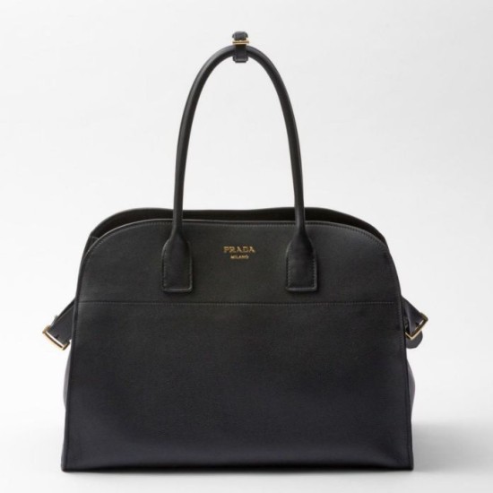 fedele Prada Large Tote Bag con Fibbie Nero