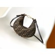 Fendi Fendigraphy Mini Bag Marrone FF Jacquard Fabric