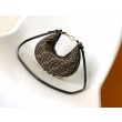Fendi Fendigraphy Mini Bag Marrone FF Jacquard Fabric