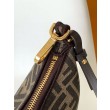 Fendi Fendigraphy Mini Bag Marrone FF Jacquard Fabric