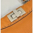 Fendi Peekaboo ISeeU Small Selleria Borsa con 556 impunture cucite a mano Marrone