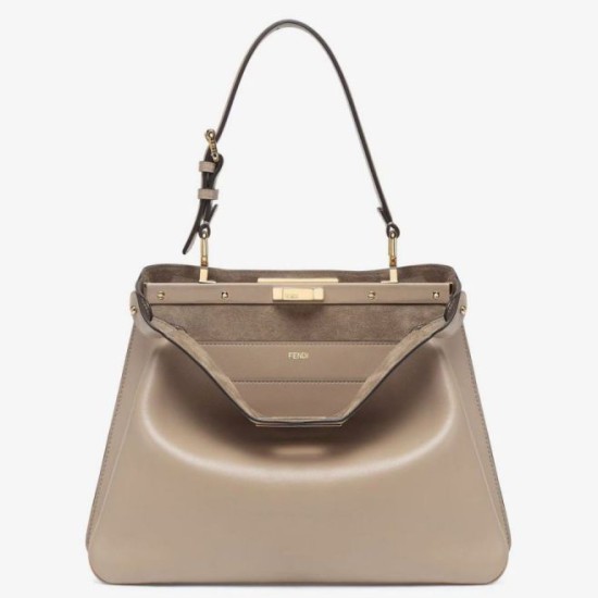 Fendi Peekaboo Soft Medium Bag Grigio Tortora