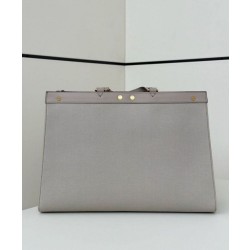 Fendi Peekaboo-Tote Bag FF Grigio