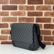 Gucci 821154 Borsa a tracolla media GG Emblem Nero