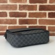 Gucci 821154 Borsa a tracolla media GG Emblem Nero