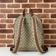 Gucci 821159 GG Emblem zaino medio Marrone