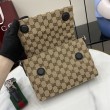 Gucci Borsa a tracolla piccola GG uomo con Web 821617 Marrone
