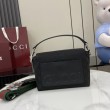 Gucci Borse Replica Alta Qualità a tracolla piccola GG uomo con Web 821617 Nero