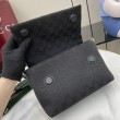 Gucci Borse Replica Alta Qualità a tracolla piccola GG uomo con Web 821617 Nero