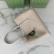 Gucci GG Emblem borsa tote media 815213 Beige