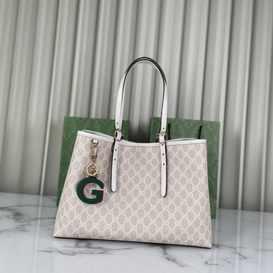 Gucci GG Emblem borsa tote media 815213 Beige