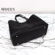 Gucci GG Emblem borsa tote media 815213 Nero