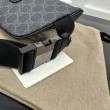 Gucci GG Emblem Marsupio medio 821162 Nero