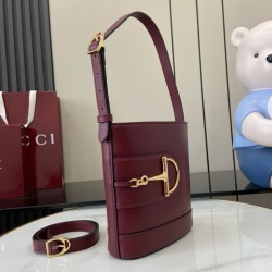 Riproduzione Fedele Borse Firmate Replica a secchiello mini Gucci 73 833665 Rossa imitazioni
