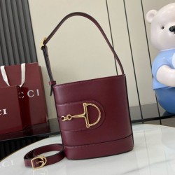 Riproduzione Fedele Borse Firmate Replica a secchiello mini Gucci 73 833665 Rossa imitazioni