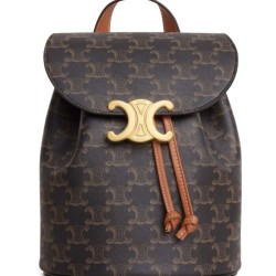 Riproduzione Fedele Zaino Celine Celine Bonnie Triomphe Canvas Coffee imitazioni