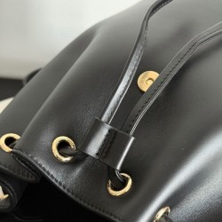 Qualità Specchio Replica Zaino Celine Celine Bonnie Pelle di vitello liscia Nero Riproduzione Fedele Zaino Celine Celine Bonnie Pelle di vitello liscia Nero imitazioni