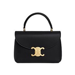 Riproduzione Fedele Borsa Celine Teen Nino Shiny Vitello Nero imitazioni
