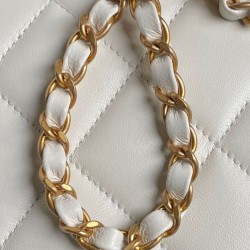 Qualità Specchio Replica Qualità superiore replica Chanel Flap con manico superiore AS5317 Crema Riproduzione Fedele Qualità superiore replica Chanel Flap con manico superiore AS5317 Crema imitazioni