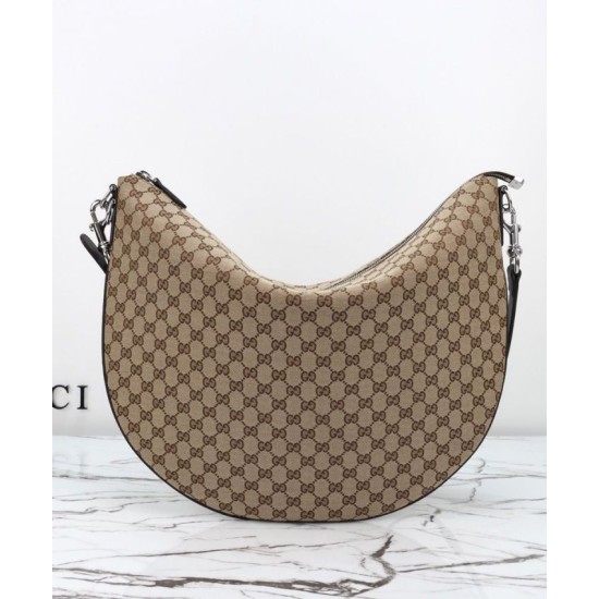 Riproduzione Fedele Borsa a tracolla grande Gucci B 800194 Caffè imitazioni