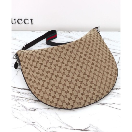 Riproduzione Fedele Borsa a tracolla grande Gucci B 800194 Caffè imitazioni