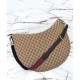 Riproduzione Fedele Borsa a tracolla grande Gucci B 800194 Caffè imitazioni