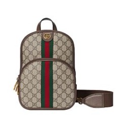 Riproduzione Fedele Borse Imitazioni a tracolla Gucci Ophidia 779915 Caffè scuro imitazioni