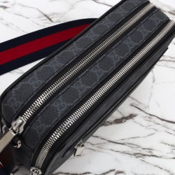 Riproduzione Fedele Borsa a tracolla media Gucci GG 822072 Nero imitazioni