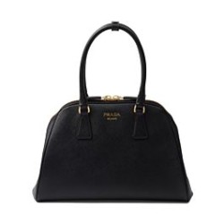 Riproduzione Fedele Borsa Prada Media Saffiano 1BG537 Nera imitazioni