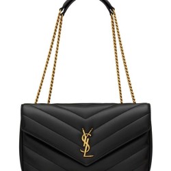 Riproduzione Fedele Borsa YSL Saint Laurent Loulou Media Matelasse Nera imitazioni