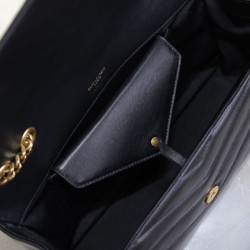 Qualità Specchio Replica Borsa YSL Saint Laurent Loulou Media Matelasse Nera Riproduzione Fedele Borsa YSL Saint Laurent Loulou Media Matelasse Nera imitazioni