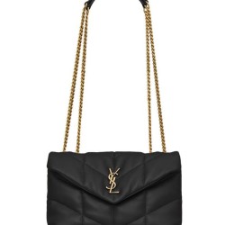 Riproduzione Fedele Bora Pari all'originale replica imbottita Toy YSL Saint Laurent in pelle di agnello nera imitazioni
