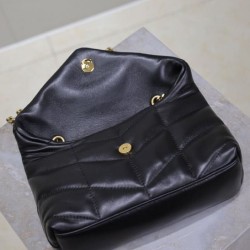 Riproduzione Fedele Bora Pari all'originale replica imbottita Toy YSL Saint Laurent in pelle di agnello nera imitazioni