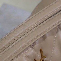 Qualità Specchio Replica Dettagli perfetti Borsa piccola YSL Saint Laurent Puffer in nappa albicocca Riproduzione Fedele Dettagli perfetti Borsa piccola YSL Saint Laurent Puffer in nappa albicocca imitazioni