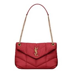 Riproduzione Fedele Borsa piccola YSL Saint Laurent Puffer in nappa rossa imitazioni