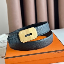 Riproduzione Fedele Qualità superiore replica Hermes Neo Cintura Reversibile 32MM Nero Clemence imitazioni