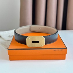 Riproduzione Fedele Qualità superiore replica Hermes Neo Cintura Reversibile 32MM Grigio/Nero Clemence imitazioni