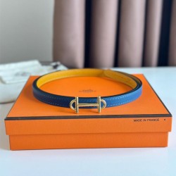 Qualità Specchio Replica Qualità superiore replica Hermes Gamma 13mm Cintura Reversibile Epsom Taupe Swift Giallo/Blu Riproduzione Fedele Qualità superiore replica Hermes Gamma 13mm Cintura Reversibile Epsom Taupe Swift Giallo/Blu imitazioni