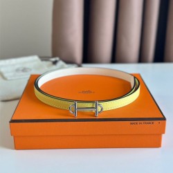 Qualità Specchio Replica Hermes Gamma 13mm Cintura Reversibile Epsom Taupe Swift Bianco/Giallo Riproduzione Fedele Hermes Gamma 13mm Cintura Reversibile Epsom Taupe Swift Bianco/Giallo imitazioni