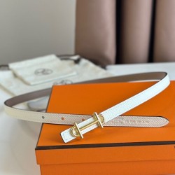 Riproduzione Fedele Hermes Gamma 13mm Cintura Epsom Taupe Swift Bianco imitazioni