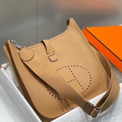 Riproduzione Fedele Hermes Evelyne III 29 Borsa Replica 1:1 Marrone Clemence imitazioni