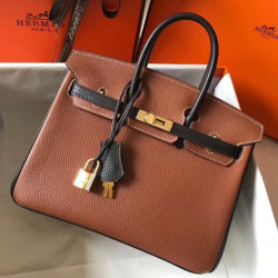 Hermes Birkin 25cm 30cm 35cm Borsa Marrone/Nero Clemence