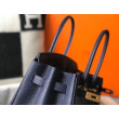 Hermes Birkin 30cm Borsa Clemence Blu Scuro Hermes Birkin 30cm Borsa Clemence Blu Scuro