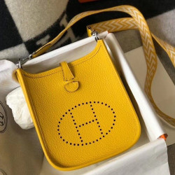 Hermes Evelyne III TPM Mini Bag Arancione Clemence