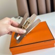 Hermes Gamma 13mm Cintura Epsom Taupe Swift Bianco