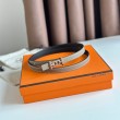Hermes Gamma 13mm Cintura Reversibile Epsom Taupe Grigio/Nero